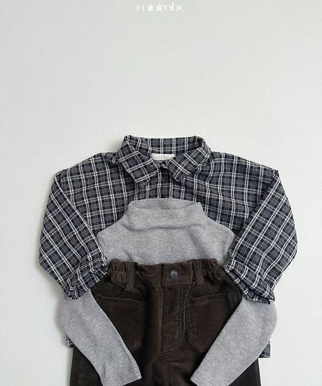 【minirobe】angora mock neck tee