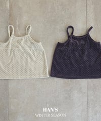 【hans】Velvet Dot Dress