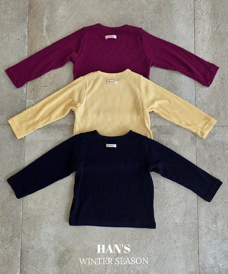 【hans】Soft Rib Tee
