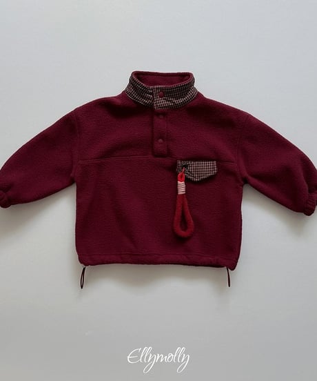 【ellymolly】Pommely High Neck Sweatshirt
