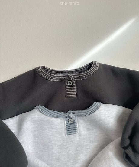 【minirobe】popo placket sweatshirt