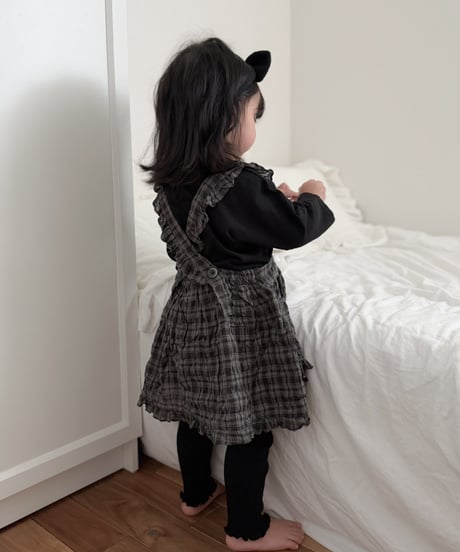 【mimi-maket】check frill bloomers ops
