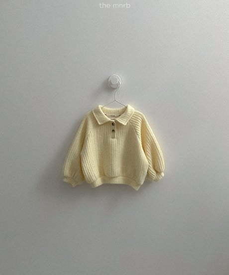 【minirobe】boy collared sweatshirt