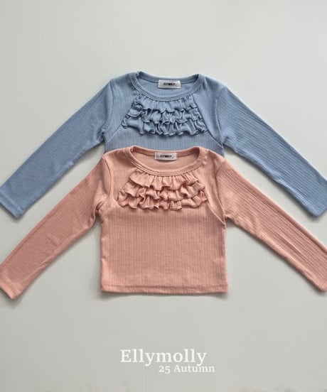 【ellymolly】Sugar Triple Frill T-Shirt