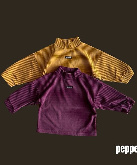 【pepper】Bee Stripe Turtleneck