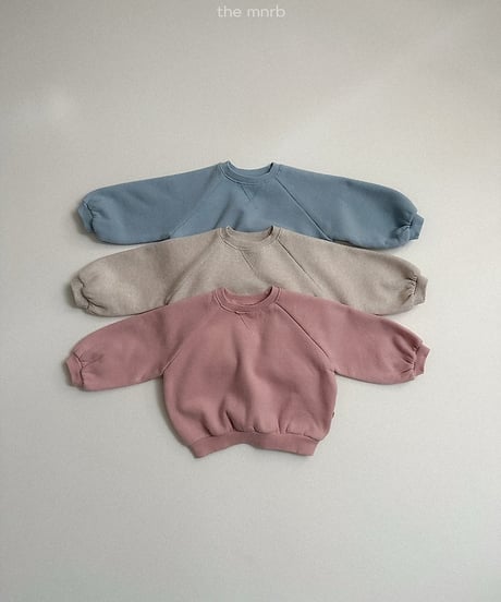 【minirobe】raglan rounded sweatshirt