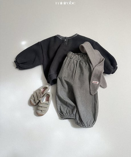 【minirobe】popo placket sweatshirt