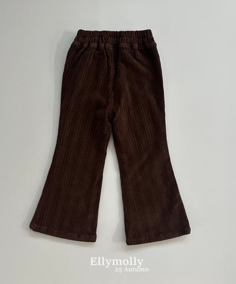 【ellymolly】Heart Pocket Bootcut Pants