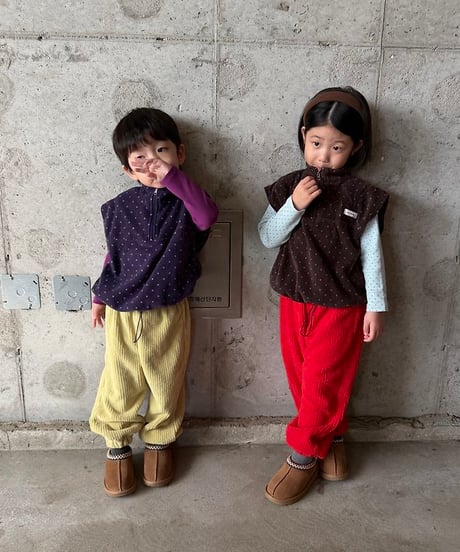 【pie】Dot Fleece Vest
