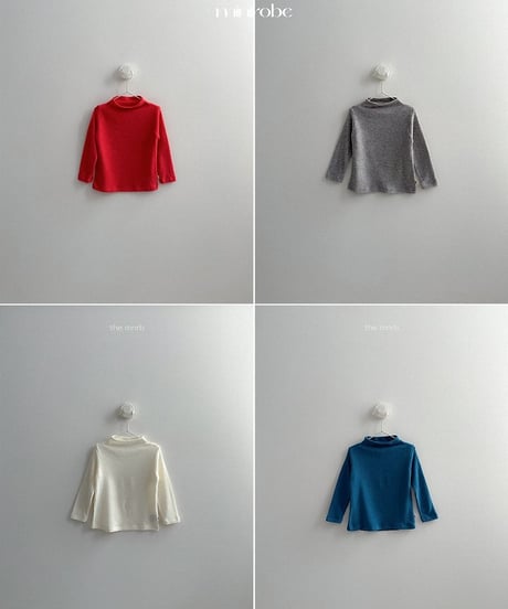 【minirobe】angora mock neck tee
