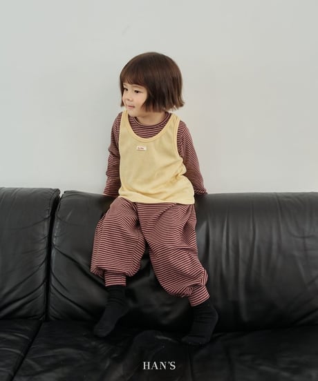 【hans】Striped Fleece Pants