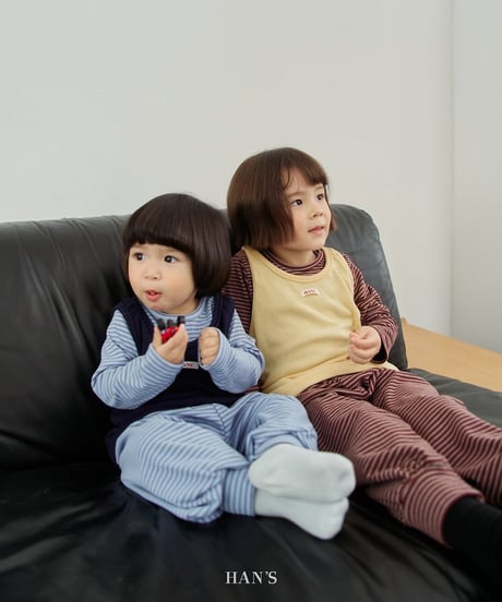 【hans】Striped Fleece Pants