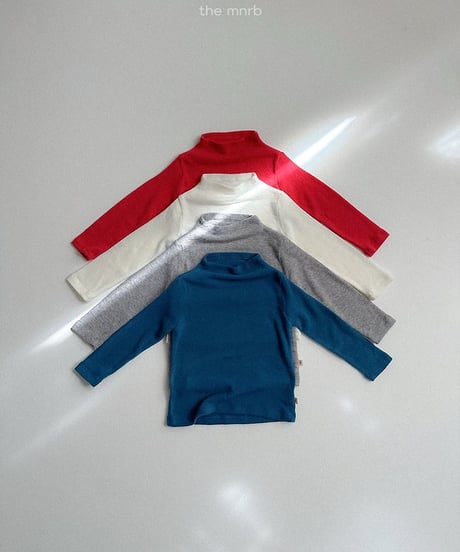 【minirobe】angora mock neck tee