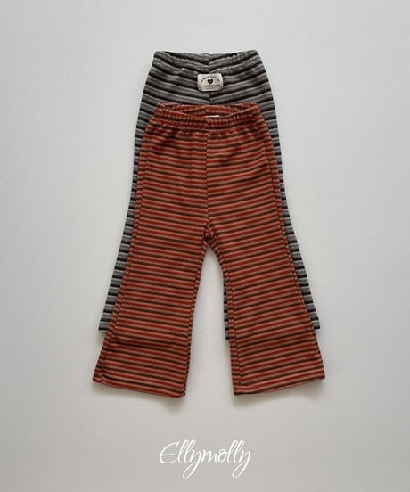 【ellymolly】Latte Stripe Bootcut Pants