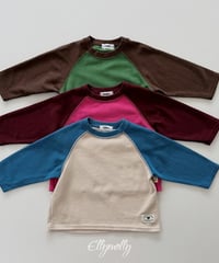 【ellymolly】Raglan Color Block Tee