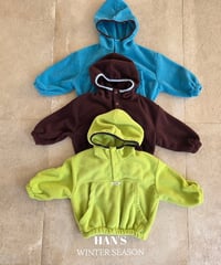 【hans】Fleece Pocket Zip-Up