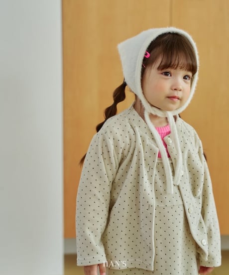 【hans】Velvet Dot Cardigan