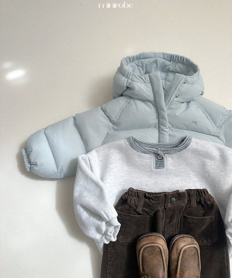 【minirobe】popo placket sweatshirt