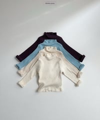 【digreen】Taupe Turtle-neck Tee