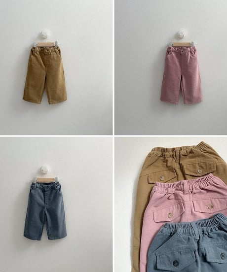 【minirobe】Button peach pants