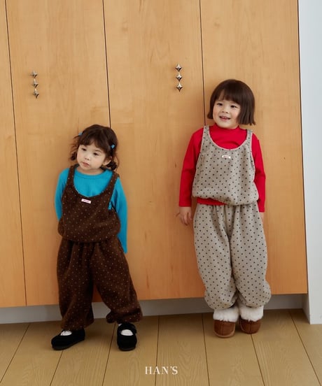 【hans】Polka Dot Fleece Vest