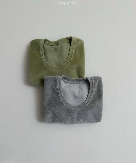 【minirobe】Velour U-Neck Sweatshirt