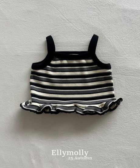 【ellymolly】Pepero Frill Sleeveless Top