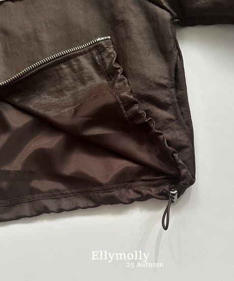 【ellymolly】Coated Side Stripe Jacket