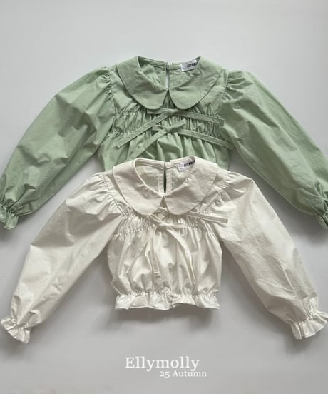 【ellymolly】Sugar Round Collar Blouse