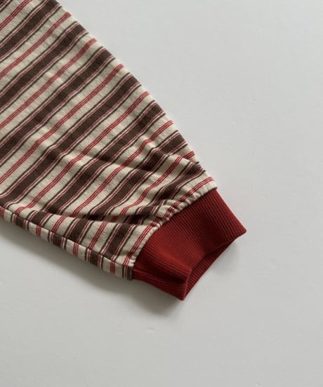 【ellymolly】Pintuck Striped T-Shirt