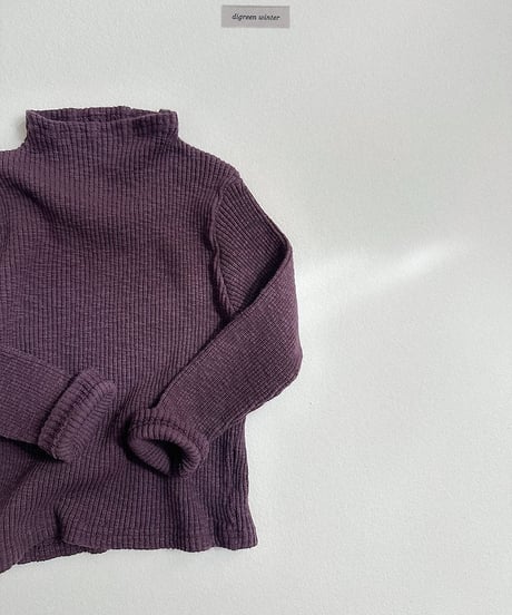 【digreen】Taupe Turtle-neck Tee