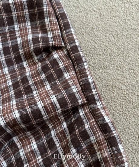 【ellymolly】Paddy Fur Check Pants