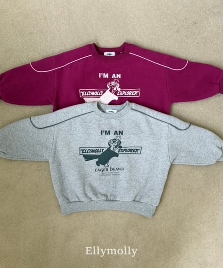 【ellymolly】Crew Stripe Sweatshirt