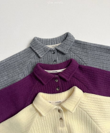 【minirobe】boy collared sweatshirt
