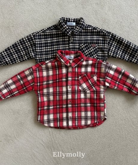 【ellymolly】Merry Check Shirt