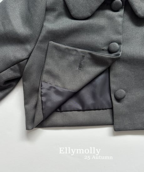 【ellymolly】Chouchou Cropped Jacket