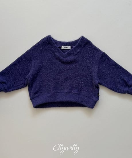 【ellymolly】Chic Brush V-Neck Knit