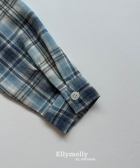 【ellymolly】Choco Check Shirt