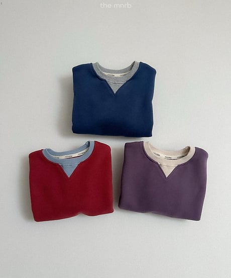 【minirobe】Two-Tone Sweatshirt