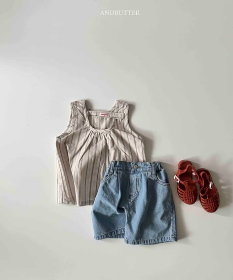 【andbutter】Natural button T
