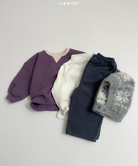 【minirobe】Button peach pants