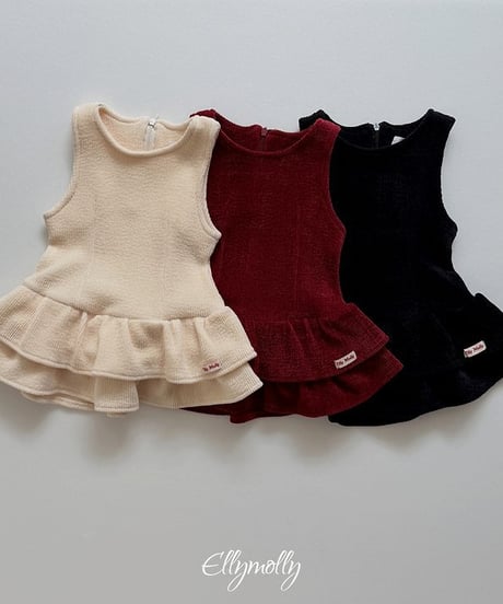 【ellymolly】Snow Frill Dress