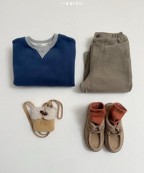 【minirobe】Two-Tone Sweatshirt