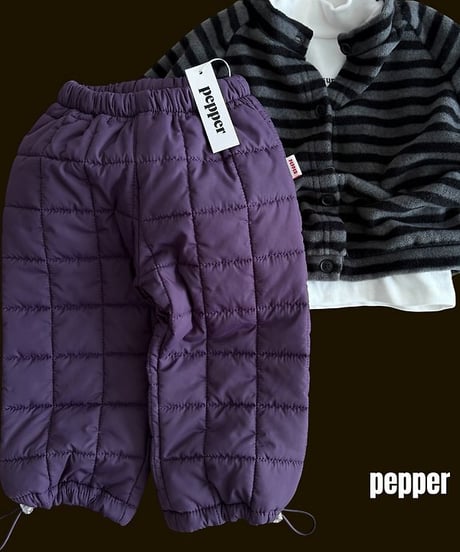 【pepper】Square Quilted Padded Pants