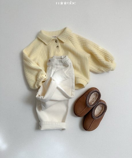 【minirobe】Winter basic straight pants