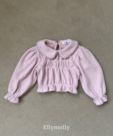 【ellymolly】Honey Round Collar Blouse