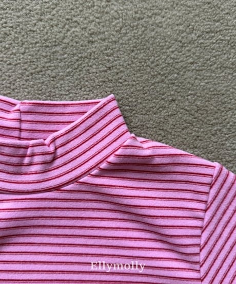 【ellymolly】Mu Stripe Turtleneck
