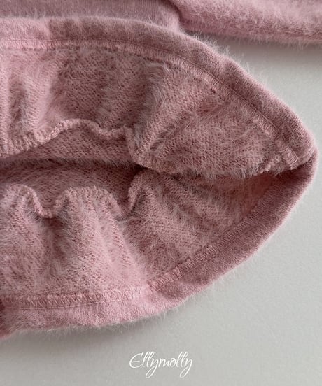 【ellymolly】Snowflake Angora Frill Cardigan