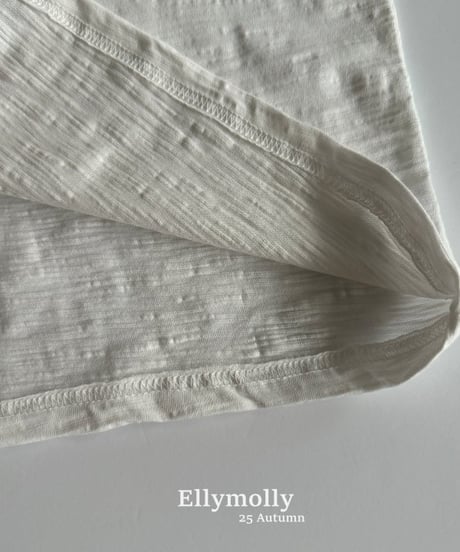 【ellymolly】Again Slub T-Shirt