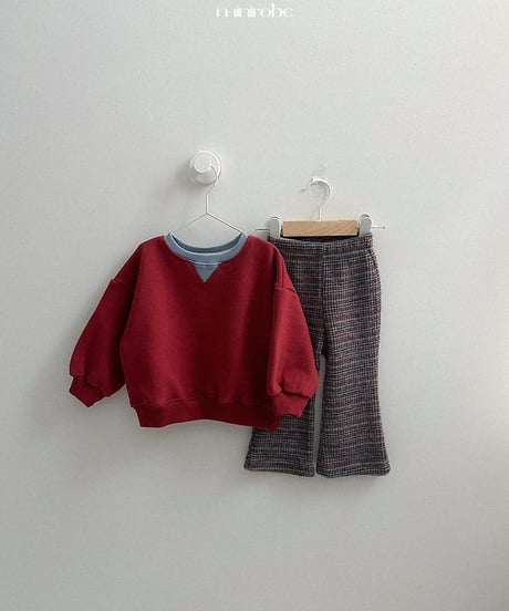 【minirobe】Two-Tone Sweatshirt